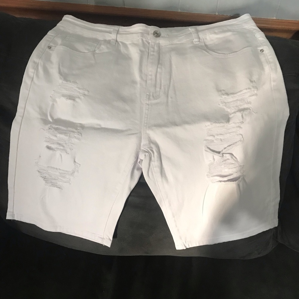 Men denim shorts